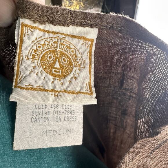 Tom Tom Maxi Boho Dress M Women NEW W Tags Linen Canton Easy Care Long Sl Coco - Picture 16 of 16